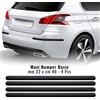 4R Quattroerre.it 12534 Modanature Bumper Paracolpi per Auto, 22 mm x 49 cm, 4 Pezzi