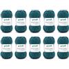 Gründl King Cotton (filato per maglieria e uncinetto morbido e voluminoso in 55% poliacrilico e 45% cotone, 50 g / 78 m, misura dell'ago: 6-7, 10 x 50 g), petrolio