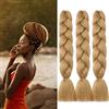 Gairyan Extension per Treccine Africane Extension Capelli Finti per Treccine Afro 60cm Ombre Kanekalon Treccia Capelli Sintetici Crochet Twist Jumbo Braids 3 Pezzi (Biondo Scuro)