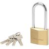Master Lock 2950EURDLJ Lucchetto a Chiavi con Corpo Spesso in Ottone Massiccio e Archetto Longo, Oro, 11.5 x 5 x 1.7 cm