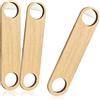 COM-FOUR® 3x apribottiglie in acciaio inossidabile con manico in legno naturale - apribottiglie dal design semplice (03 pezzi - legno. Acciaio inossidabile. piatto)