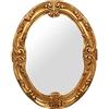 Biscottini specchio da parete bagno e camera 87x107x7 cm | Specchio ingresso da parete con ganci | Specchio oro