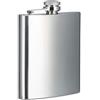 Relaxdays Fiaschetta Tascabile, Borraccia Portatile, 200 ml, 7 oz, Acciaio con Chiusura a Vite, Whyski, Acqua, Argento