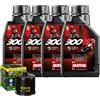 Motul Tagliando Olio Motul 300V2 10W50 + Filtro Per Kymco ATV 375 MXU Maxxer 2008>2012