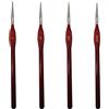 REEKNOKOL 4 pezzi pennelli per dettagli fini, pennelli per pittura in miniatura pennelli sottili per pittura ad acquerello, pittura a olio, pittura acrilica, pittura su roccia, nail art o artigianato (rosso)