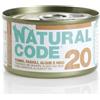 Natural Code per Gatto da 85g Gusto 20 - Tonno Fagioli e Alghe