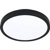 Eglo connect.z Smart Home Led lampada da soffitto per bagno Fueva-Z in alluminio nero, Ø 28,5 cm, ZigBee, app e controllo vocale, colore della luce regolabile, dimmerabile, IP44