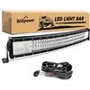 Willpower 405W arco Barra Led Fuoristrada Con 12V Cablaggio Kit, 32 pollice Barra a led 12v per Auto Trattore Camion ATV Barca 4x4