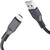 Celly, Cavo con Connettori USB e USB-C Linea Black Label, Cavo in PVC con Ricarica Rapida, Cavo di 2 metri di Lunghezza, Fino a 3A di Potenza in Uscita, Nero