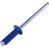 AERZETIX - C57104 - Set di 50 rivetti ciechi Ø4x12mm colore blu RAL 5010 - in acciaio/alluminio - rivetto pop a rottura stelo