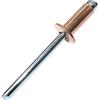 AERZETIX - Set di 20 rivetti ciechi standard Ø4.8x12mm rame/acciaio - DIN 7337 - rivetto pop - rivetto a rottura stelo - testa piatta - C48067