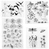 UGBO Timbri Scrapbooking in Silicone Fiori Clear Silicon Stamp Timbri Trasparenti Animali Timbri Bullet Journal Decorativi Vintage per Creazione di Carte Scrapbooking Fai da Te Album (4 Pezzi)