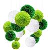 O-Kinee - Set di 24 pompon decorativi colorati in carta velina per matrimoni, compleanni, feste, colori a scelta (6 pezzi da 30,5 cm, 9 pezzi da 25 cm, 9 pezzi da 15,5 cm)