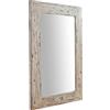 Biscottini Specchio da parete 92x4x62 cm | Specchio bagno con cornice color crema| Specchio shabby | Specchi decorativi per la casa | Specchio da parete
