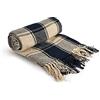 Emma Barclay Frisco - Coperta tradizionale in cotone riciclato per sedia, divano, a quadri, 50 x 60 cm (127 x 152 cm)