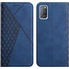 KOUYI Cover per Oppo A52 / A72 / A92, Custodia Portafoglio,Cover Libro,Pelle Flip/Folio Case con [Funzione di Supporto] [3-Scheda Slot] [Magnetica] Antiurto (Blu)