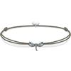 Thomas Sabo Bracciale di Corda da Donna, Argento 925