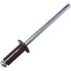 AERZETIX - C57147 - Set di 50 rivetti ciechi Ø4x10mm colore marrone cioccolato RAL 8017 - in acciaio/alluminio - rivetto pop a rottura stelo