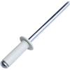 AERZETIX - C57131 - Set di 50 rivetti ciechi Ø4x12mm colore bianco grigio RAL 9002 - in acciaio/alluminio - rivetto pop a rottura stelo
