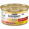 Gourmet Gold Dadini in Salsa con Verdure Cat Lattina Multipack 24x85G SALMONE E POLLO