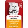 Gourmet Mon Petit Intense Cat Busta Multipack 6x50G TACCHINO POLLO E ANTRA