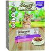 Stuzzy Sterilized Plus Cat Busta Multipack 12x85G VITELLO E PROSCIUTTO
