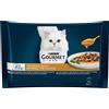 Gourmet Perle Trionfo in Salsa Cat Busta Multipack 4x85G SALMONE E TONNO