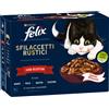 Felix Sfilaccetti Rustici Cat Busta Multipack 12x80G MIX CARNE