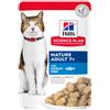 HILLS Hill's Science Plan Mature Adult 7+ Alimento per Gatti Busta Multipack 12x85G PESCE OCEANICO