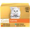 Gourmet Gold Tortini Cat Lattina Multipack 24x85G MIX CARNE E PESCE