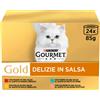 Gourmet Gold Delizie in Salsa Cat Lattina Multipack 24x85G MIX CARNE E PESCE