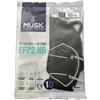 Musk Medikal MUSK MASCHERINA FFP2 MUSK021 BLACK 10 PEZZI