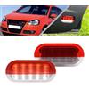Ayikeiy 2pcs Luci di cortesia LED luci porta bianco/rosso luci per portiera luce di avvertimento compatibile con VW Golf MK3 MK4 Jetta Beetle T'ouran Polo Vento con Skoda Seat