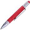 Troika Penna a sfera multitasking (piccola), righello centimetro/pollice, cacciavite a croce, pennino capacitivo (rosso), mina nera, con 2 mine di ricambio, alluminio/ottone/acciaio, opaco rosso