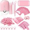 QUKLOGEN Lash Extension Kit Ciglia USB Aria Condizionata Ventilatore Pinzette Tampone in Silicone Cerotti per Ciglia Colla Anelli Micro Applicatori