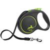 Flexi Guinzaglio per Cani in Fettuccia L 5 mt fino a 50 Kg Black Design, verde