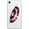 Ert Group custodia per cellulare per Apple Iphone XR originale e con licenza ufficiale Marvel, modello Captain America 023 adattato alla forma dello smartphone, parzialmente trasparente