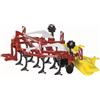 siku 2067, Coltivatore Pöttinger Synkro, 1:32, Metallo e Plastica, Rosso, Rullo packer girevole