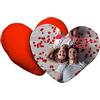 bubbleshirt Cuscino PERSONALIZZABILE a cuore con foto e/o testo Ideale per SanValentino Festa Papà Mamma Nonno Nonna Zia Madrina 40 X 40 cm con imbottitura in poliestere