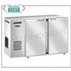 Banco frigo bar 2 porte, Ventilato, in Acciaio Inox