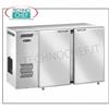 Banco frigo bar 2 porte, Ventilato, in Acciaio Inox