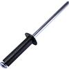 AERZETIX - C57156 - Set di 50 rivetti ciechi Ø4x16mm colore nero RAL 9005 - in acciaio/alluminio - rivetto pop a rottura stelo