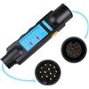 AOHEWEI 13 Poli Luci del Rimorchio Tester per Spina E Prese 12v Diagnostica del Circuito Elettrico di Cablaggio Connettore per Rimorchio Auto Caravan Camion (Nuovo 13 Poli Tester per rimorchio)