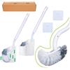 EINESIN spazzolino bagno wc con Supporto, Scopino per WC in plastica, Spazzolino Water Bagno Forma a S, Supporto per Spazzolone WC Bagno Autoportante/a Parete per una Pulizia Profonda