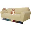 MAXIJIN Fodera per divano super elasticizzata per divano a 4 posti, fodere per divani extra large Jacquard Pet Dog Furniture Protector Fodera per divano aderente (4 posto, Beige)