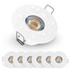 EMOS Exclusive Faretti LED da Incasso per Cartongesso 5W / 370 Lumen | Faretti da Incasso Bagno IP44 | Set di 6 pezzi Spot LED 3000K Luce Bianco Caldo, Rotondi e Ultra Piatti in Bianco