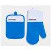 osama home PANTONE - Set da Cucina Composto da Guanto da Forno + Presina, in Cotone con Grip Antiscivolo in Silicone - Utili Accessori Cucina Resistenti al Calore fino a 250°C - Bianco/Blu