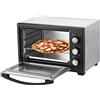 STEInBORG Mini forno da 25 litri, forno per pizza, forno 3 in 1, mini forno, mini-forno, teglia per briciole, calore superiore/inferiore, convezione, 60 minuti, timer, 1.600 Watt (25 litri in acciaio