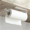 ANHORTS Portarotolo da Parete Cucina, Porta rotolo Cucina Senza Forature, Autoadesivo Porta Rotoli Cucina, Porta Rotolo Cucina Montaggio a Parete, Alluminio, Finitura Opaca (A-30cm(white))