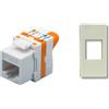 TechLy presa di rete RJ45 UTP Cat.6 tooless + Luna bianca